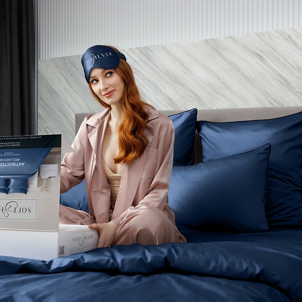 Комплект постельного белья Soft Silver евро, круиз