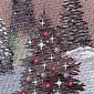 Салфетка круглая 27 см Le Gobelin Новогодний вечер бежевый фон