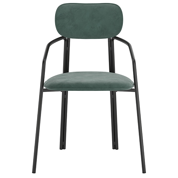 Набор стульев Latitude Ror Round 2 шт чёрный-зелёный