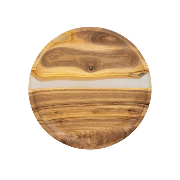 Тарелка "Река" 30 см, жемчуг