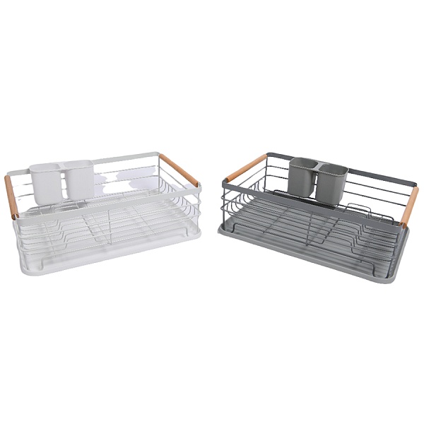 Сушилка для посуды granli, 43x30,5x14 см, серая