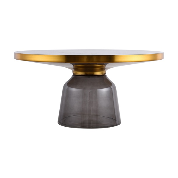 Столик кофейный odd, D75 см, черный/серый