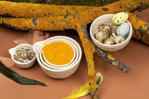 Набор мерных чаш 4шт Birds of Paradise, кремовые