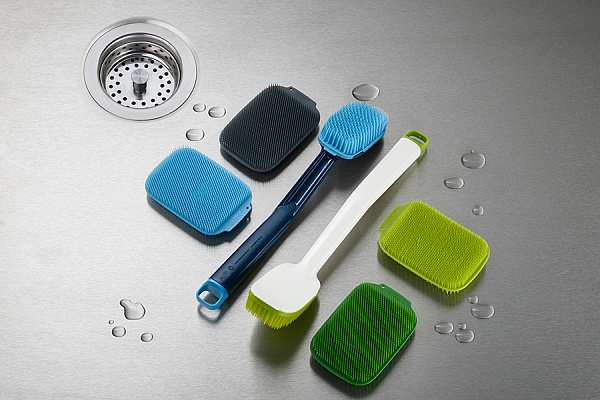 Щётка для мытья посуды Joseph Joseph CleanTech с запасной насадкой синий