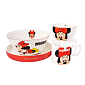 Набор посуды  Минни Маус, красный/белый