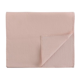 Дорожка на стол из умягченного льна с декоративной обработкой цвета пыльной розы essential, 45х150