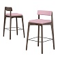 Стул полубарный aska, рогожка, венге/розовый