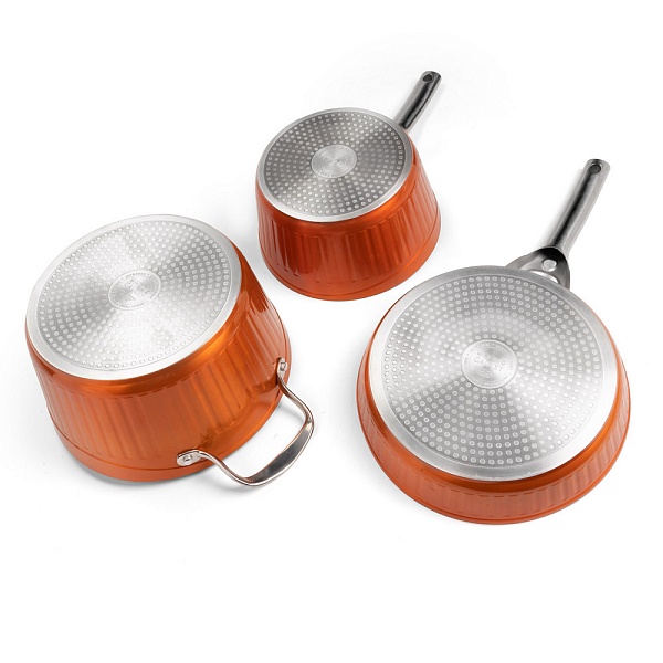 Набор посуды для приготовления Galaxy Line 3 предмета оранжевый