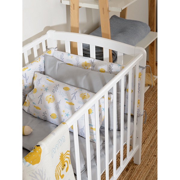 Комплект постельного белья из сатина с принтом Oceania World 110 х 140 см Tkano Tiny World