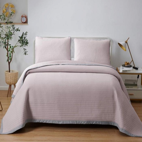 Комплект покрывало и наволочка 160 х 220 см Sofi de Marko пепельно-розовый