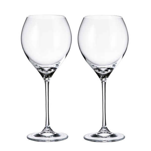 Набор из 2 бокалов для вина 470 мл Bohemia Crystalite Carduelis/Cecilia