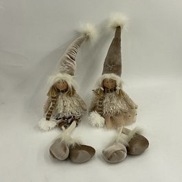 Сувенир Мальчик/Девочка 16 х 11 x 60 см Азалия коричневый