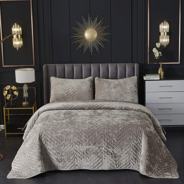 Комплект покрывало и наволочка 160 х 220 см Sofi de Marko Фернанд бежевый