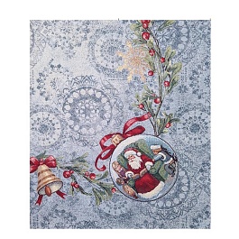 Скатерть 140 х 240 см Le Gobelin Новогодние ягоды серо-голубой