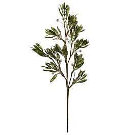 Ветка с глиттером 70 см Азалия зеленая