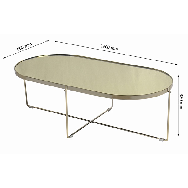 Стол josen, 120х60 см, золотой