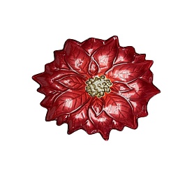 Блюдо 31 см ПУАНСЕТТИЯ, красный