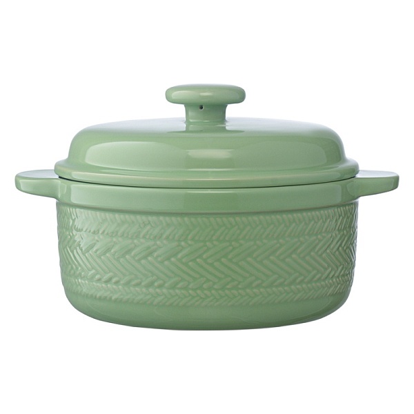 Кастрюля жаропрочная country mill, 1,9 л, светло-зеленая