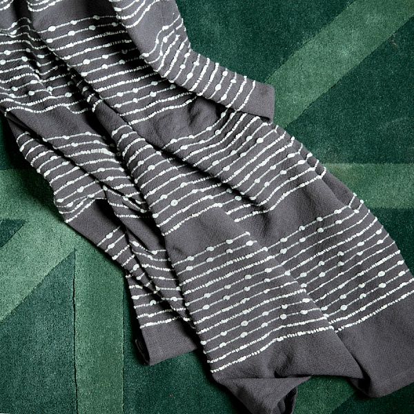 Покрывало хлопковое 230 х 250 см Tkano Ethnic серый