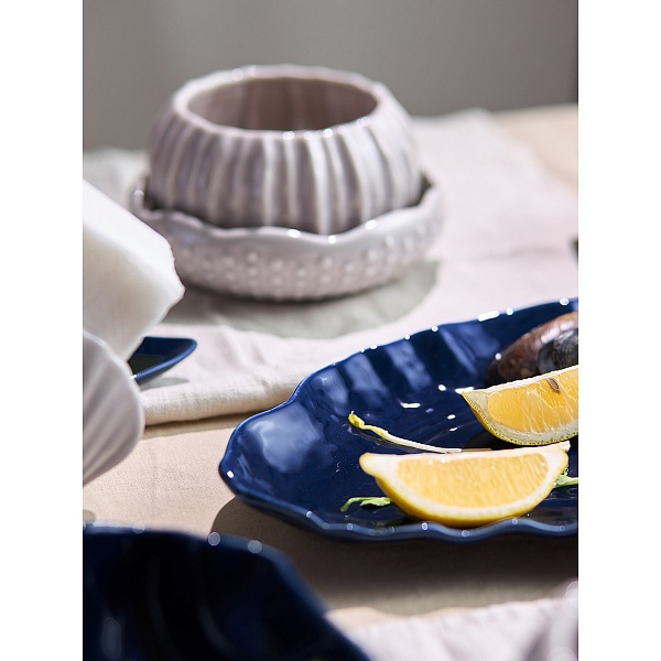 Блюдо сервировочное Tkano Sea treasures Clams синий