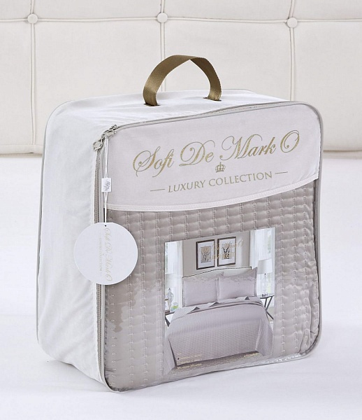 Комплект покрывало и наволочка 160 х 220 см Sofi de Marko Микаэлла бежевый