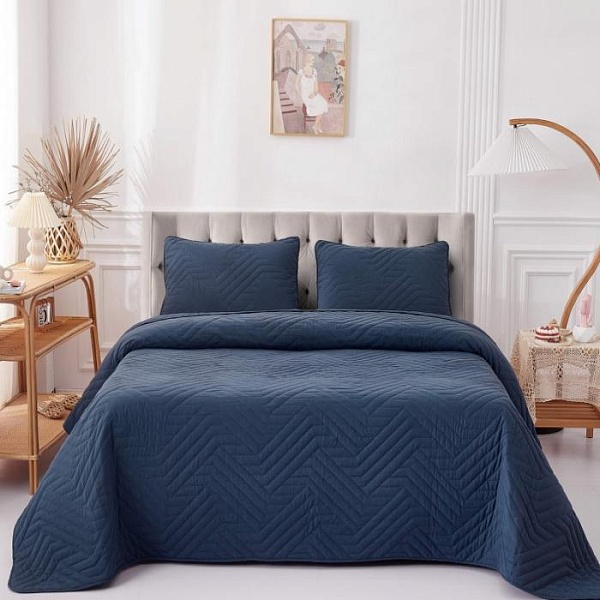 Мориц (синий) Покрывало 160х220