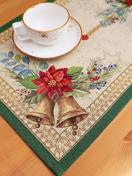 Дорожка 44 х 140 см Le Gobelin Елочные украшения зеленая