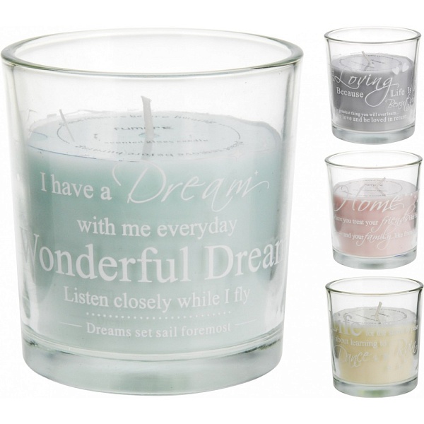 Свеча декор. ароматизир.в стакане 