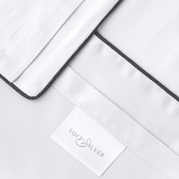 Комплект постельного белья семейный Soft Silver, альпийский снег