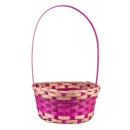 Корзина плетеная 24 x 20 x 38 см Азалия розовая
