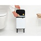 Мусорный бак 12 л Brabantia Bo Hi белый