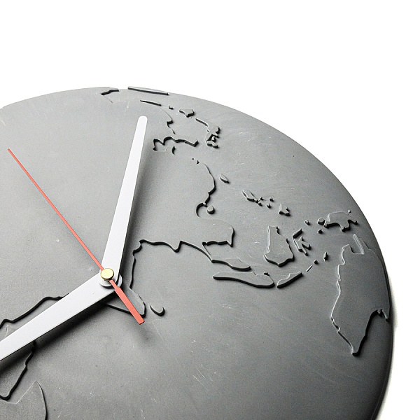 Часы настенные world wide waste, серые