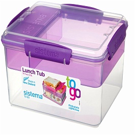 21665 TO-GO Контейнер двухуровневый с разделителями 2,3л-фиолетовый