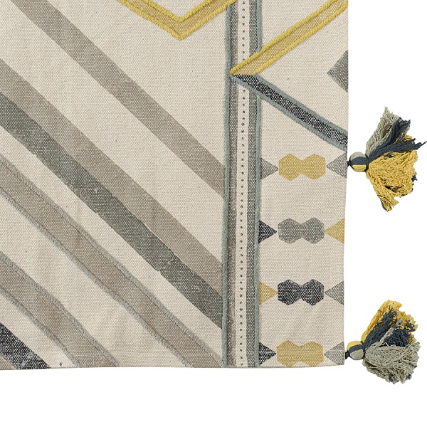 Ковер из хлопка с узором и кисточками Tkano Ethnic 200 x 300 см