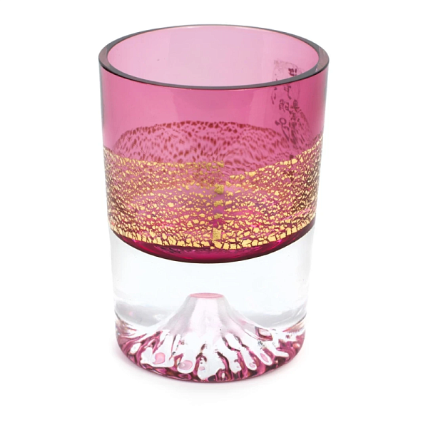 Рюмка Фудзи Gold Leaf Fuli Chilled Sake Shot Glass Pink 85 мл