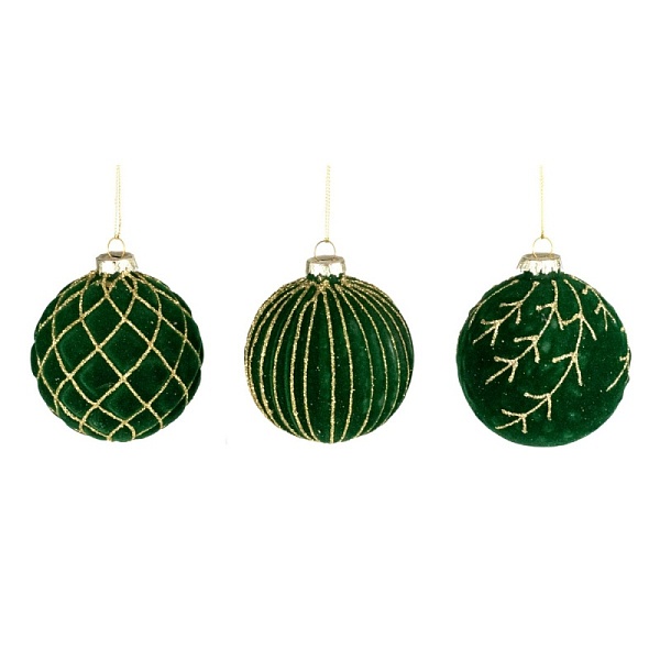 Украшение подвесное Шар 8 см Азалия зеленый в ассортименте