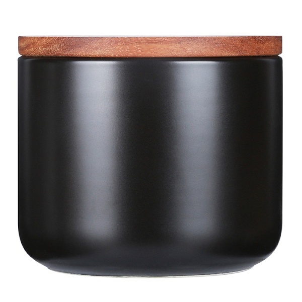 Банка для хранения керамическая smart solutions, 350 мл, черная