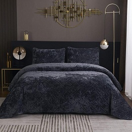 Комплект покрывало и наволочки 240 х 260 см Sofi de Marko Селена антрацит