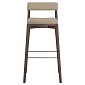 Стул барный aska, рогожка, венге/бежевый