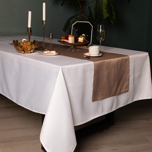 Скатерть круглая 160 см Sofi de Marko Ирида белый