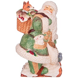 Фигура 19 х 18 см Lefard Дед Мороз на лыжах мультиколор