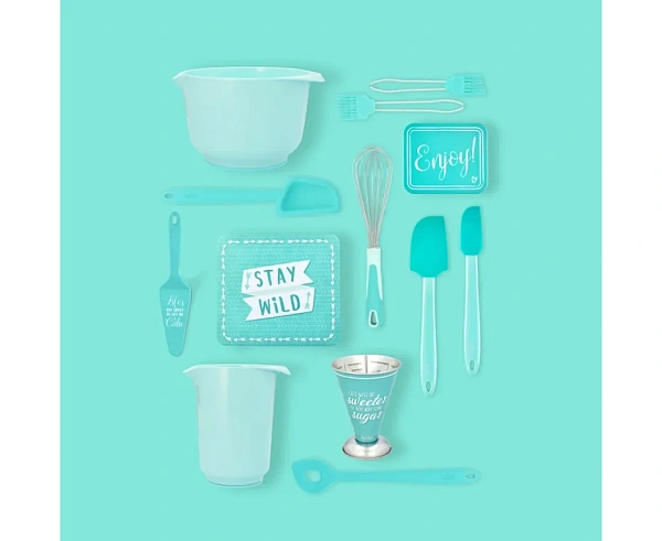 Кисточка 21 см силиконовая, цвет бирюзовый