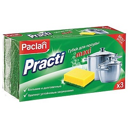 Губки для посуды Paclan Practi Maxi 3 шт
