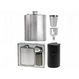 Набор фляга, кружка, воронка металлик