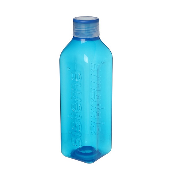 Бутылка квадратная 1 л Sistema синий