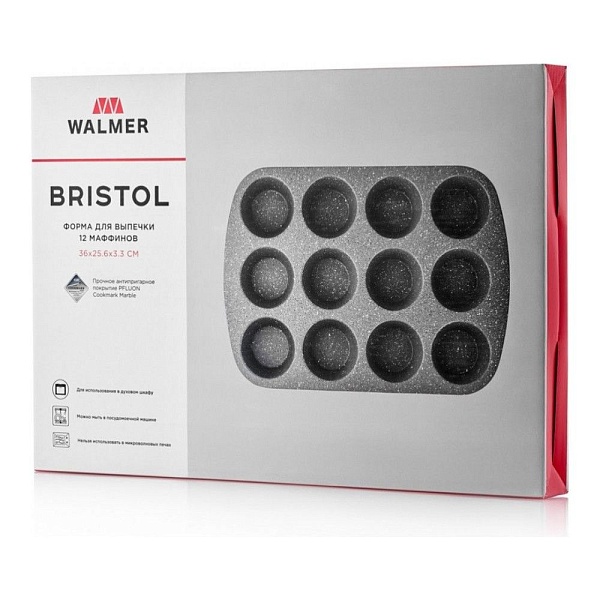 Форма для маффинов 12 ячеек Walmer Bristol