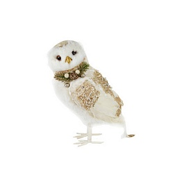 Сувенир Сова 25x15x13 см белый