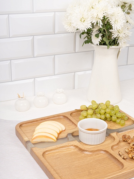 Менажница "Квадро" 35 см, жемчуг