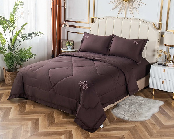 Комплект постельного белья семейный Sofi de Marko Нельсон №5 коричневый