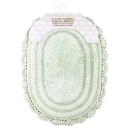 PAMELLA (ментол) Коврик для ванной кружевной 60х100см